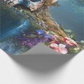 Wasserfälle und Blume Geschenkpapier (Ecke)