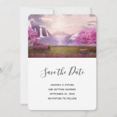 Wasserfälle und Kirschbaume rund um den See Save The Date (Vorderseite)