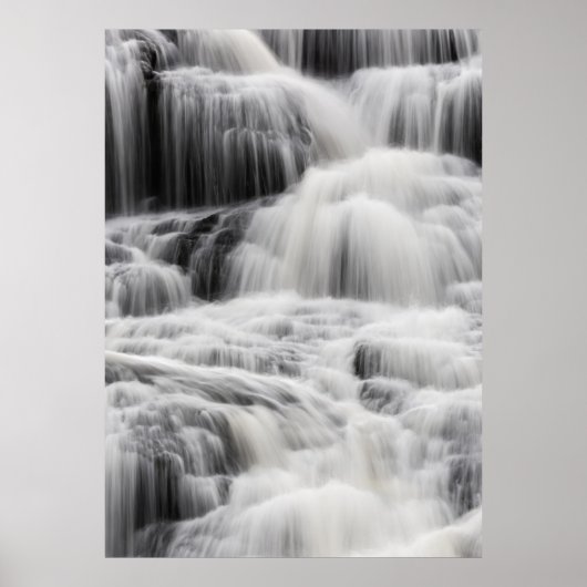 WASSERFÄLLE UND SCHWARZE UND GrauWASSERFÄLLE Poster (Vorne)