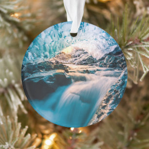 Wasserfälle Vatnajokull Glacier, Ost-Island Ornament
