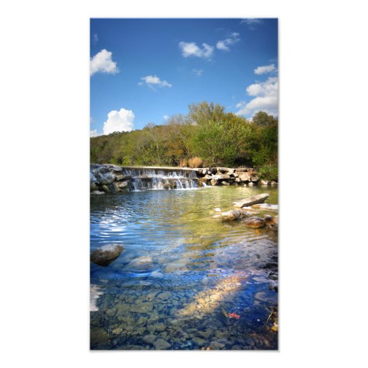 Wasserfälle von Barton Creek in Austin Texas 2 Fotodruck (Vorne)
