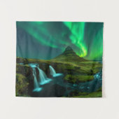 Wasserfälle | Wasserfall Kirkjufellfoss, Island Wandteppich (Vorderseite (Horizontal))