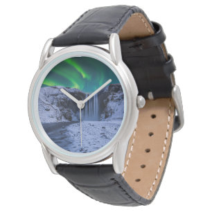 Wasserfälle Wasserfall Skógafoss Armbanduhr