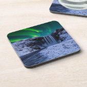 Wasserfälle | Wasserfall Skógafoss Getränkeuntersetzer (Linke Seite)