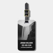 Wasserfälle | Wasserfall Skogafoss, Island Gepäckanhänger (Vorderseite vertikal)