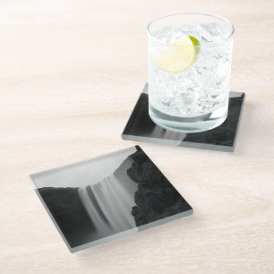 Wasserfälle   Wasserfall Skogafoss, Island Glasuntersetzer