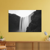 Wasserfälle | Wasserfall Skogafoss, Island Leinwanddruck (Insitu (Wohnzimmer))