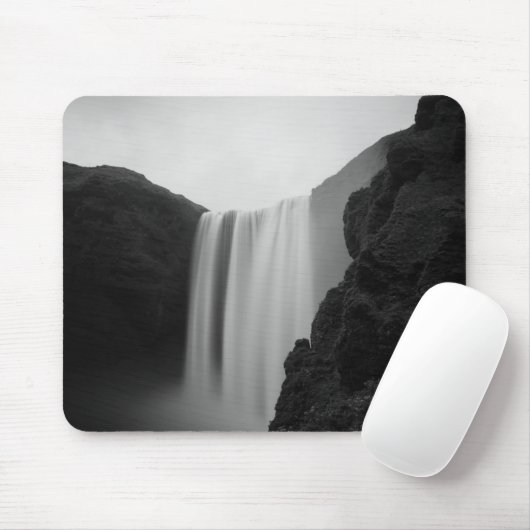 Wasserfälle | Wasserfall Skogafoss, Island Mousepad (Mit Mouse)