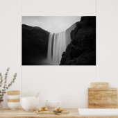 Wasserfälle | Wasserfall Skogafoss, Island Poster (Küche)