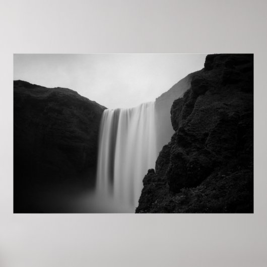Wasserfälle | Wasserfall Skogafoss, Island Poster (Vorne)
