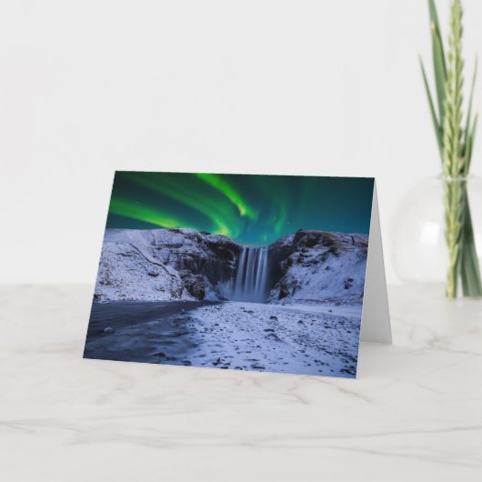 Wasserfälle | Wasserfall Skógafoss Karte (Vorderseite)