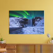 Wasserfälle | Wasserfall Skógafoss Leinwanddruck (Insitu (Wohnzimmer))