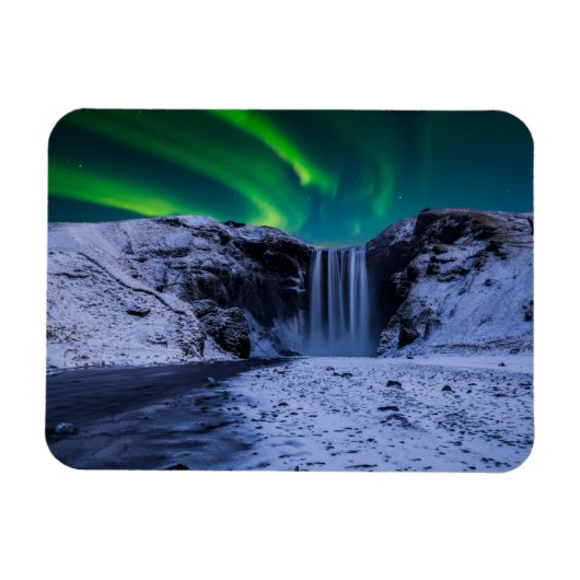 Wasserfälle | Wasserfall Skógafoss Magnet (Horizontal)