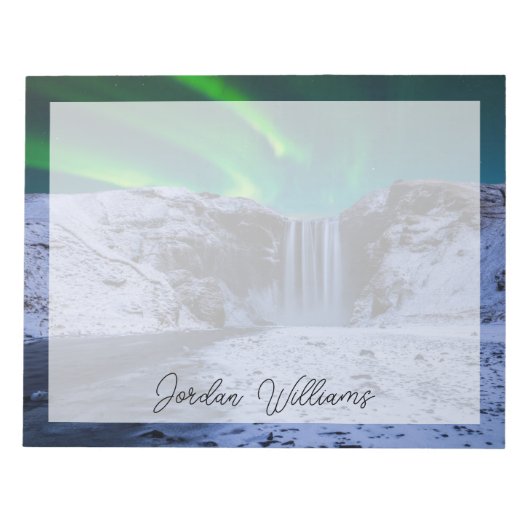 Wasserfälle | Wasserfall Skógafoss Notizblock (Vorderseite)
