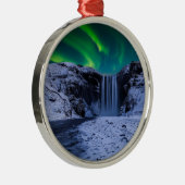 Wasserfälle | Wasserfall Skógafoss Ornament Aus Metall (Rechts)