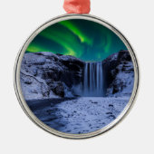 Wasserfälle | Wasserfall Skógafoss Ornament Aus Metall (Vorne)