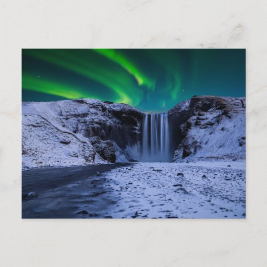 Wasserfälle | Wasserfall Skógafoss Postkarte (Vorderseite)