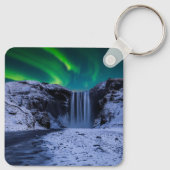 Wasserfälle | Wasserfall Skógafoss Schlüsselanhänger (Rückseite)