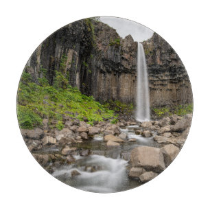 Wasserfälle Wasserfall Svartifoss, Südisland Schneidebrett