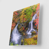 Wasserfälle | Wasserfälle Nikko Japan Fall Quadratische Wanduhr (Winkel)