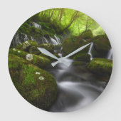 Wasserfälle | Wasserfälle Satoyama Kisakata Große Wanduhr (Vorderseite)