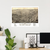 Wasserfälle, WI Panoramablick - 1880 Poster (Heimbüro)