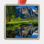 Wasserfälle | Yosemite Falls, Kalifornien Ornament Aus Metall (Vorne)