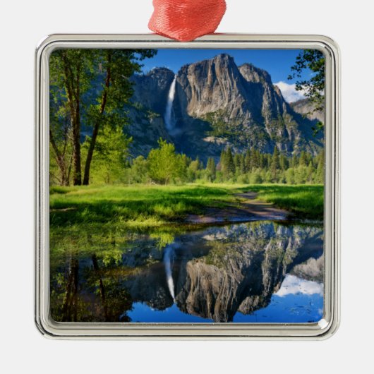 Wasserfälle | Yosemite Falls, Kalifornien Ornament Aus Metall (Vorne)