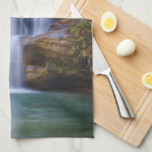 Wasserfälle | Zedernfälle, Ohio Geschirrtuch (Viertel Falte)