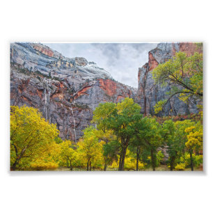 Wasserfälle, Zion-Nationalpark, Utah Fotodruck