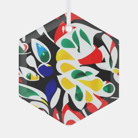 Wasserfallformen , zeitgenössische geometrische Ku Ornament Aus Glas (Vorderseite)