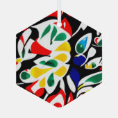 Wasserfallformen , zeitgenössische geometrische Ku Ornament Aus Glas (Rückseite)