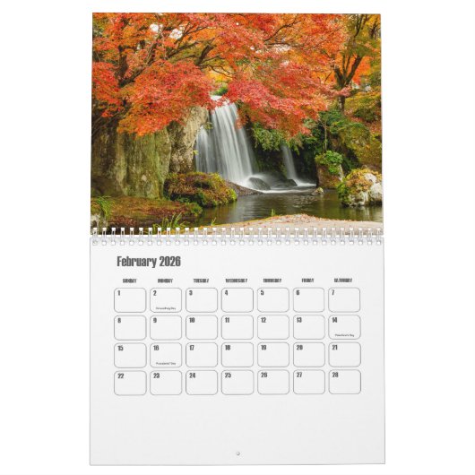 Wasserfallkalender Kalender (Feb 2026)