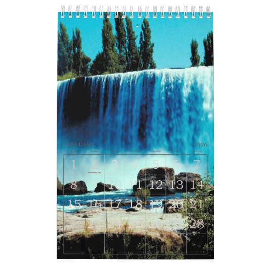 Wasserfallkalender Kalender (Feb 2026)