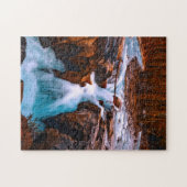 Wasserfalllandschaft landschaftliches Foto 11" x 1 Puzzle (Horizontal)