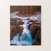 Wasserfalllandschaft landschaftliches Foto 11" x 1 Puzzle (Vertikal)