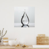 WasserfallmakMakro Poster (Küche)