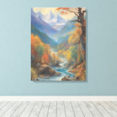 Wasserfallmalerei Leinwanddruck (Insitu (Holzboden))