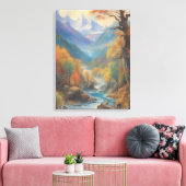 Wasserfallmalerei Leinwanddruck (Insitu (Wohnzimmer))