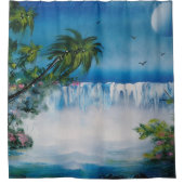 Wasserfallnebel Duschvorhang (Vorderseite)