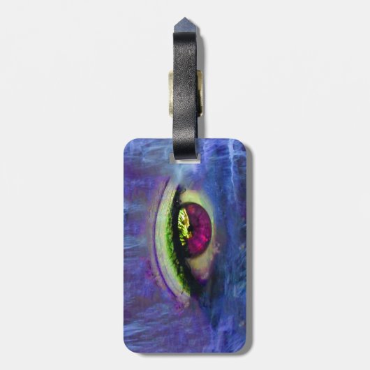 Wasserfallreißen Gepäckmarke Gepäckanhänger (Rückseite vertikal)