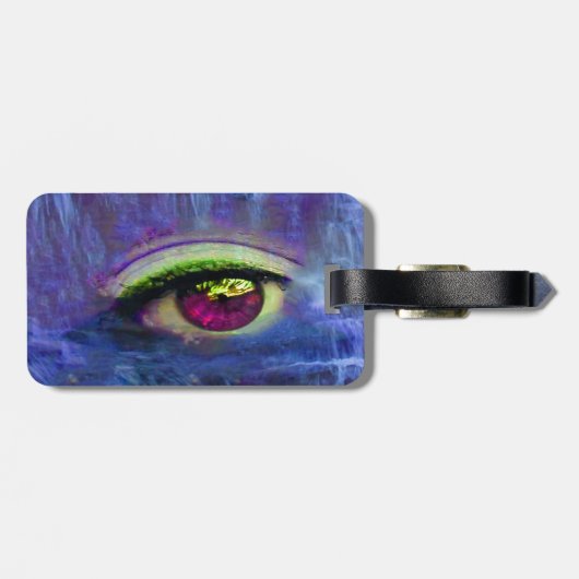 Wasserfallreißen Gepäckmarke Gepäckanhänger (Rückseite horizontal)