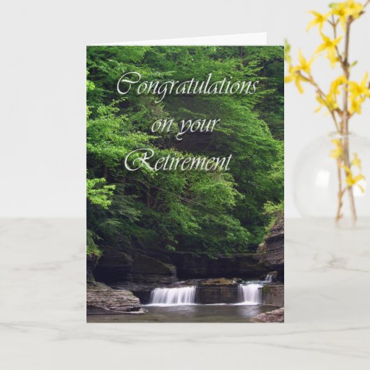 Wasserfallrente Karte (Gelbe Blume)