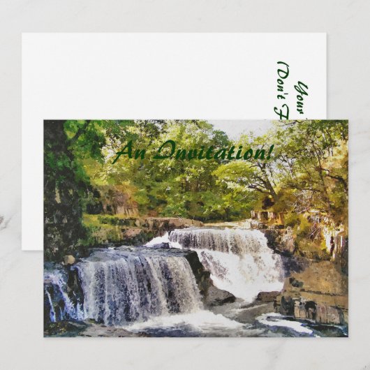 WASSERFALLS EINLADUNG (Vorne/Hinten)