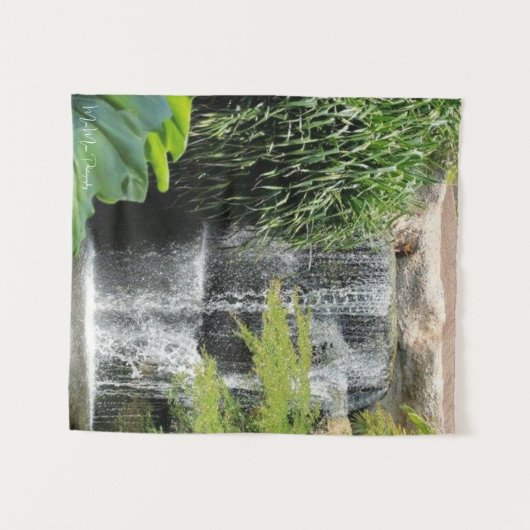 "WASSERFALLTAPESTRIE (50" x 60") Wandteppich (Vorderseite (Horizontal))