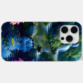Wasserfallteich mit Blume Case-Mate iPhone Hülle (Rückseite (Horizontal))
