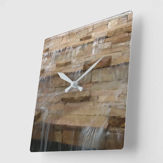 Wasserfalluhr Quadratische Wanduhr (Winkel)