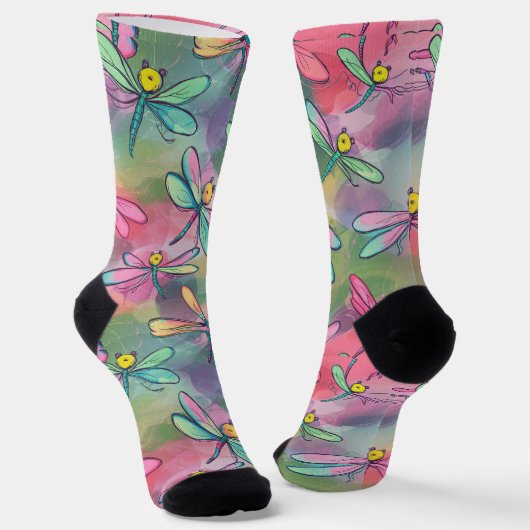 Wasserfarb-Libelle Socken (Gewinkelt)