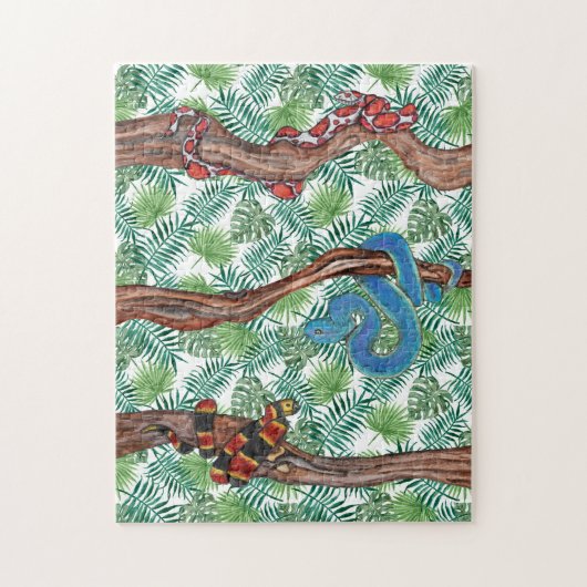 Wasserfarb-Schlangenliebhaber Python Boa Haustiere Puzzle (Vertikal)
