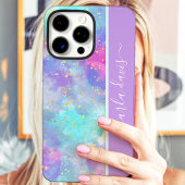 Wasserfarb-Splash mit individuellem Namen Case-Mate iPhone Hülle